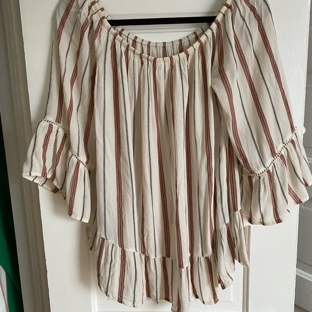 Boho flowy striped off the shoulder top from Target